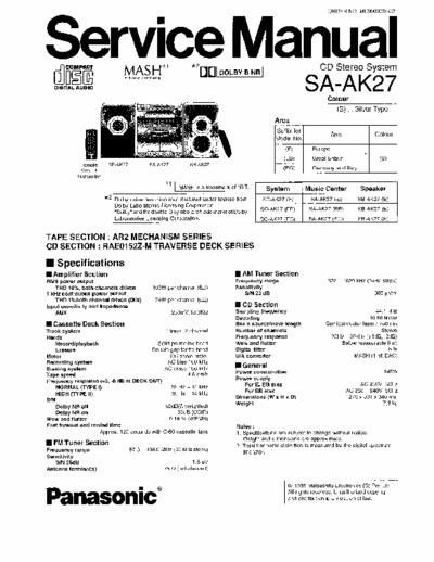 Panasonic SA-AK27 SA-AK27 part1